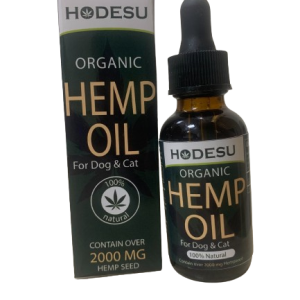 HODESU Calming Hemp Oil | Stress & Anxiety Supplement for Dogs, Cats & Pets | Hip & Joint Support | Maintains Healthy Skins | Omega 3, 6, 9 (Packaging May Vary) (100ml)
